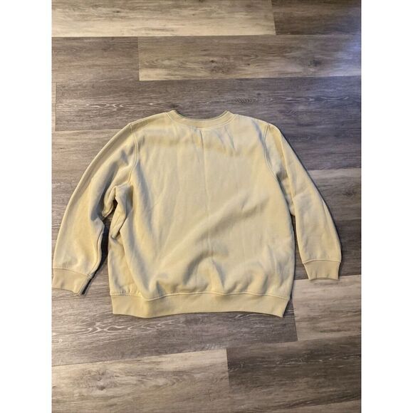 Vintage Cream Grandma Crewneck Sweater Size XL Double Collar Leaves Bow Stitched - Picture 4 of 5